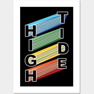 High Tide Colourful Typography Posters and Art